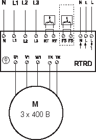 RTRD - Пятиступенчатый трансформатор с ручной регулировкой (с защитой электродвигателя)