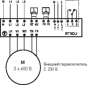RTRD - Пятиступенчатый трансформатор с ручной регулировкой (с защитой электродвигателя)